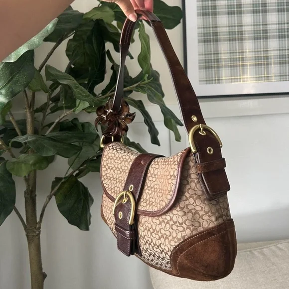 Vintage Coach Soho Suede brown Bag - Picture 2 of 6